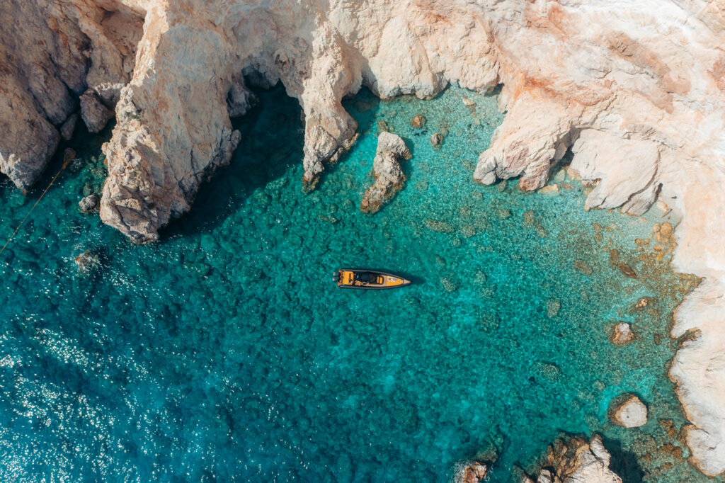 BumbleBee spacious sundeck and teak deck – luxury private cruise Sifnos Greece