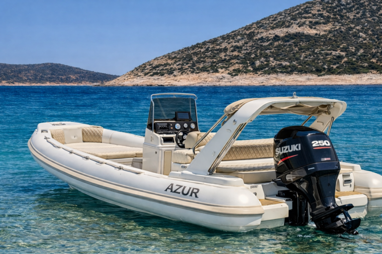 Azur luxury RIB boat for private charters in Sifnos by A La Mer